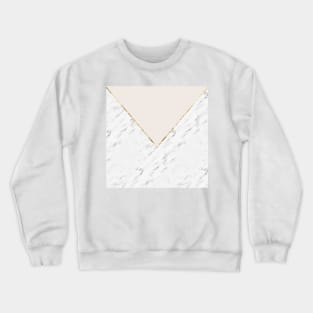 Golden blush geometric marble Crewneck Sweatshirt